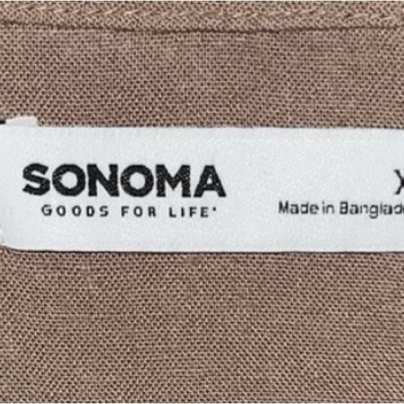 Sonoma Tan Sleeveless Earthcore Button-Down Dress XL - Picture 5 of 5